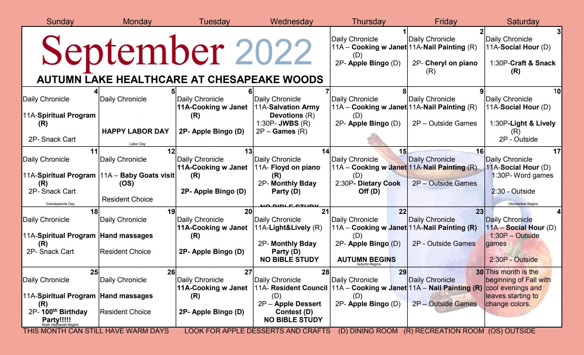 Happenings - Autumn Lake - Chesapeake Woods